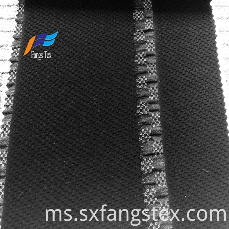 100% Polyester Fukuro Jacquard Formal Black Abaya Fabric 5